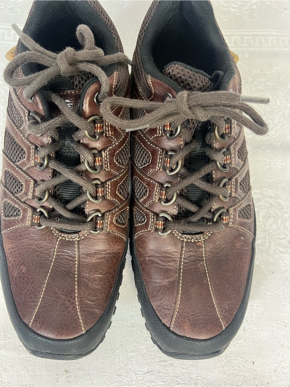 Rockport Rock Cove Walking Shoes Brown Leather Low Cut Cushioned Footbed 8W๐ - Picture 2 of 8